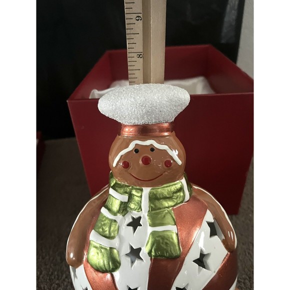 Home Reflections Luminaire Christmas Gingerbread Ornament Flameless Candle W/Box - Picture 4 of 5